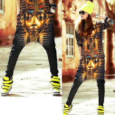 2015 Fashion Hip Hop Women's Casual Harem Pants Pharaoh Printed Street Dance Slacks Loose Trousers Sweatpants